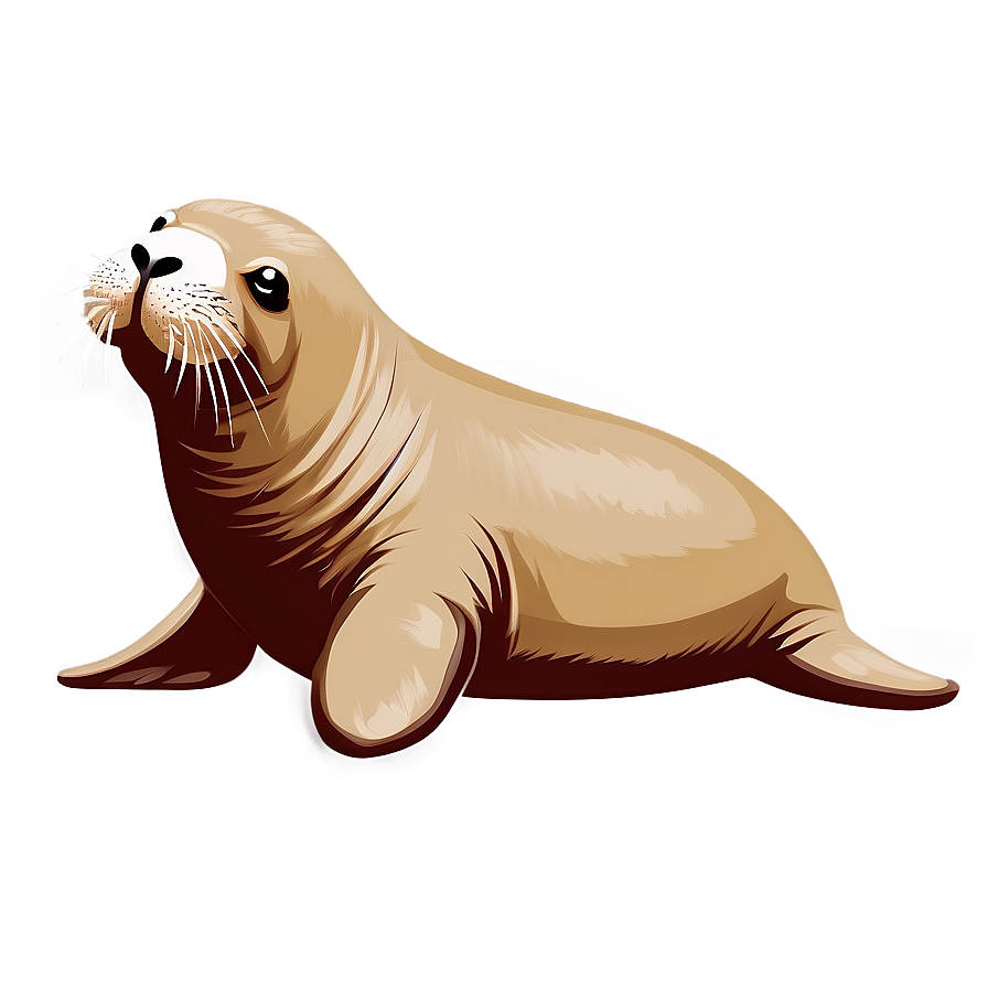 Cute Walrus Drawing Png Tdr