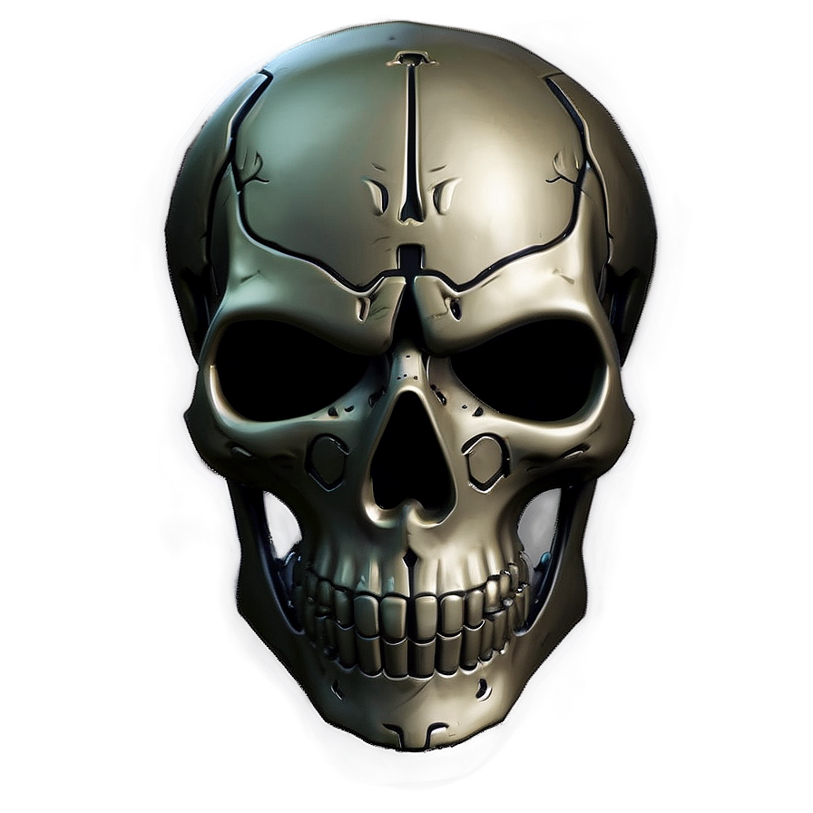 Cyber Skull Face Emblem Png 52