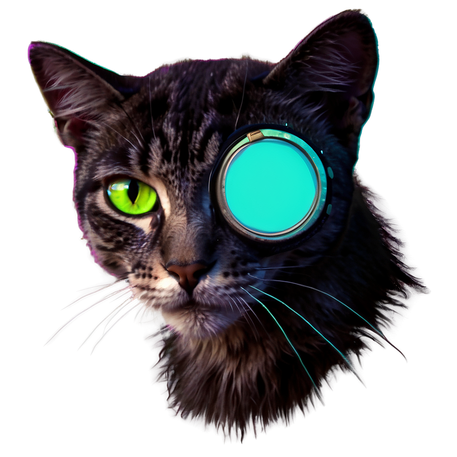 Cyberpunk Cat Filter Png Obc