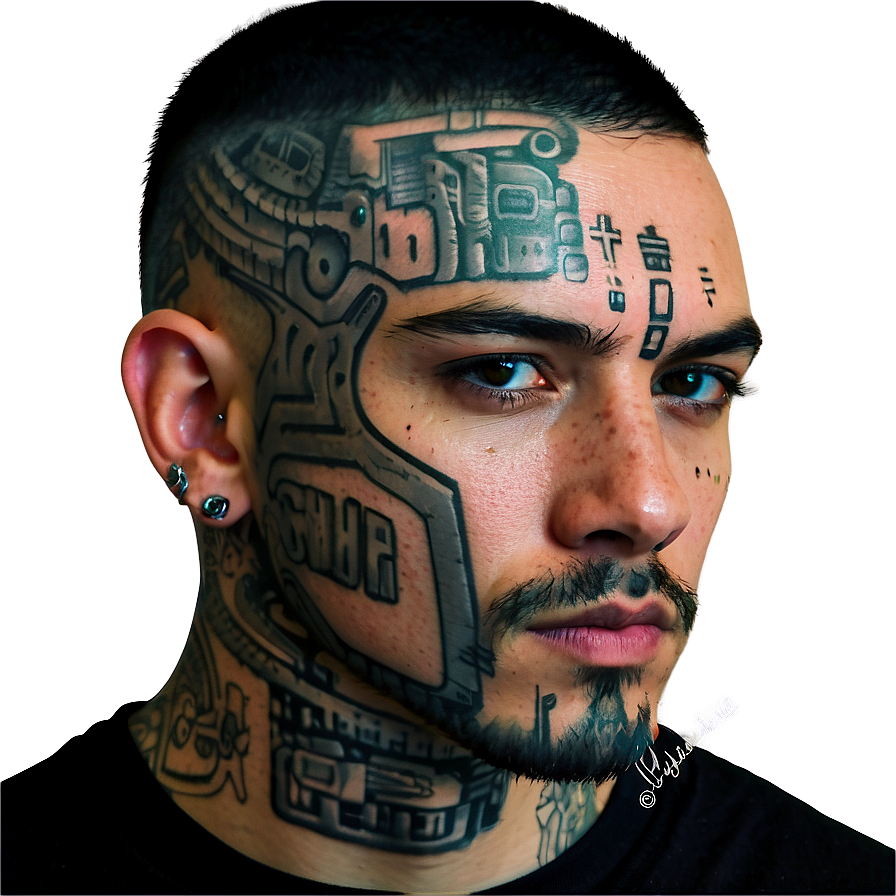 Cyberpunk Face Tattoo Png 06122024