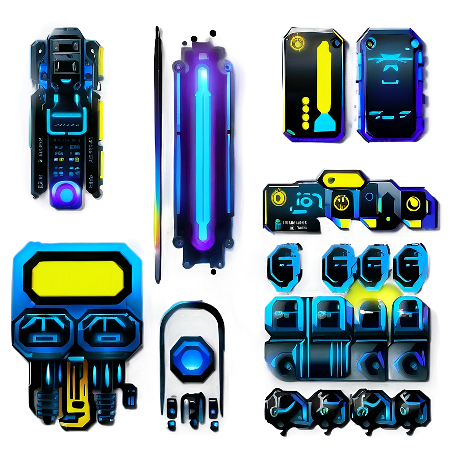 Cyberpunk Graphic Design Elements Png Mba69