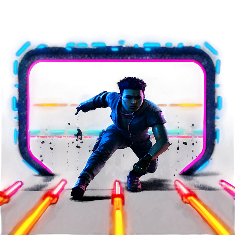 Cyberpunk Neon Chase Png Byw