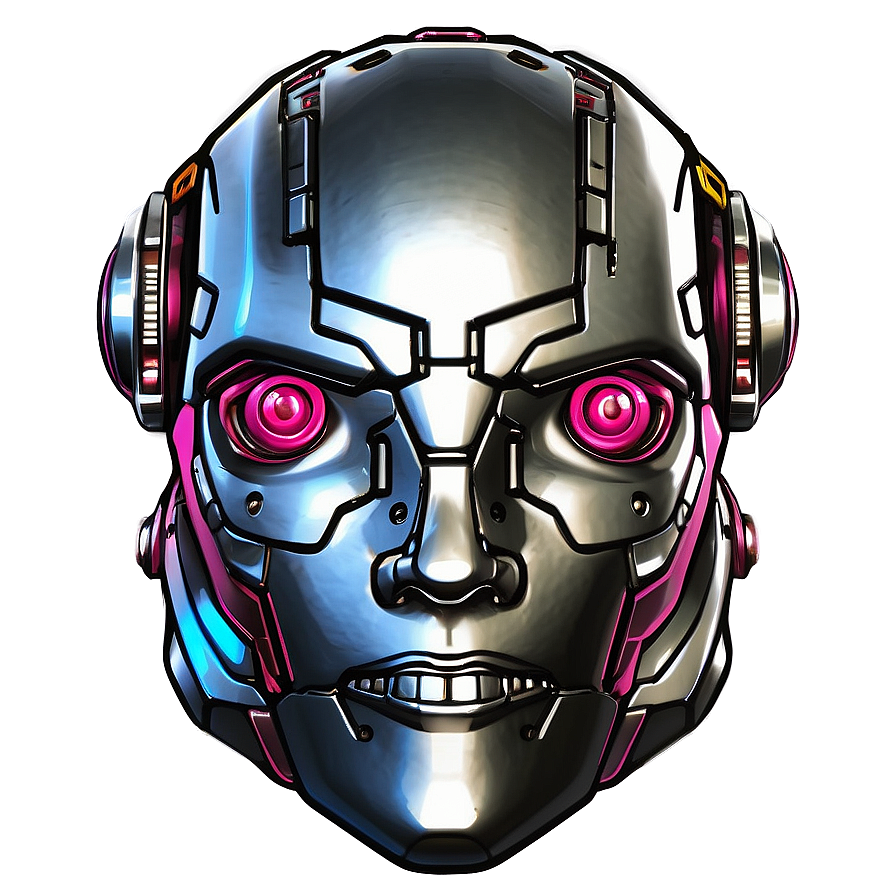 Cyberpunk Robot Head Png 36