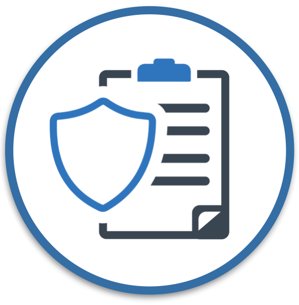 Cybersecurity Clipboard Shield Icon