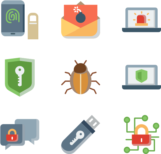 Cybersecurity Icons Set