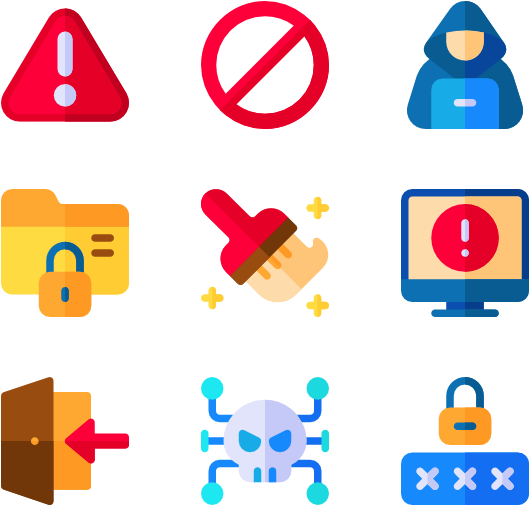 Cybersecurity Icons Set