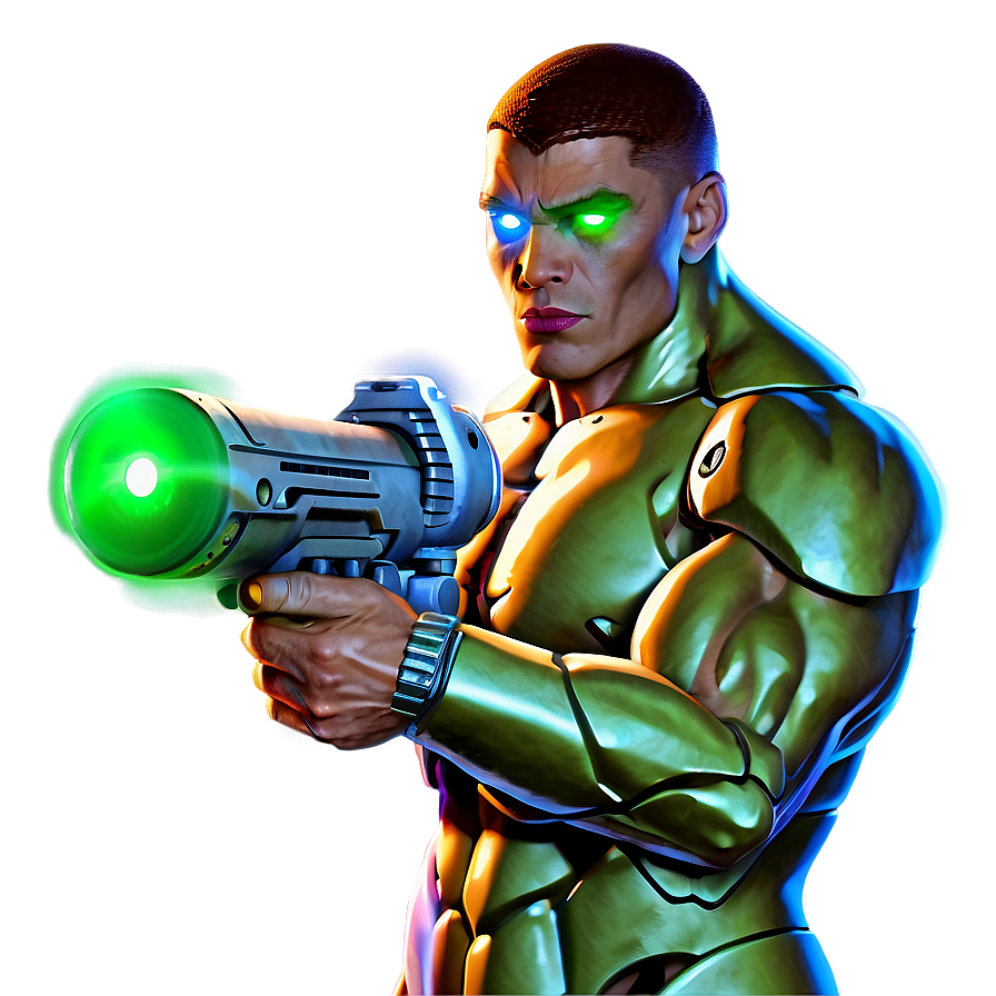 Cyborg With Laser Cannon Png 98