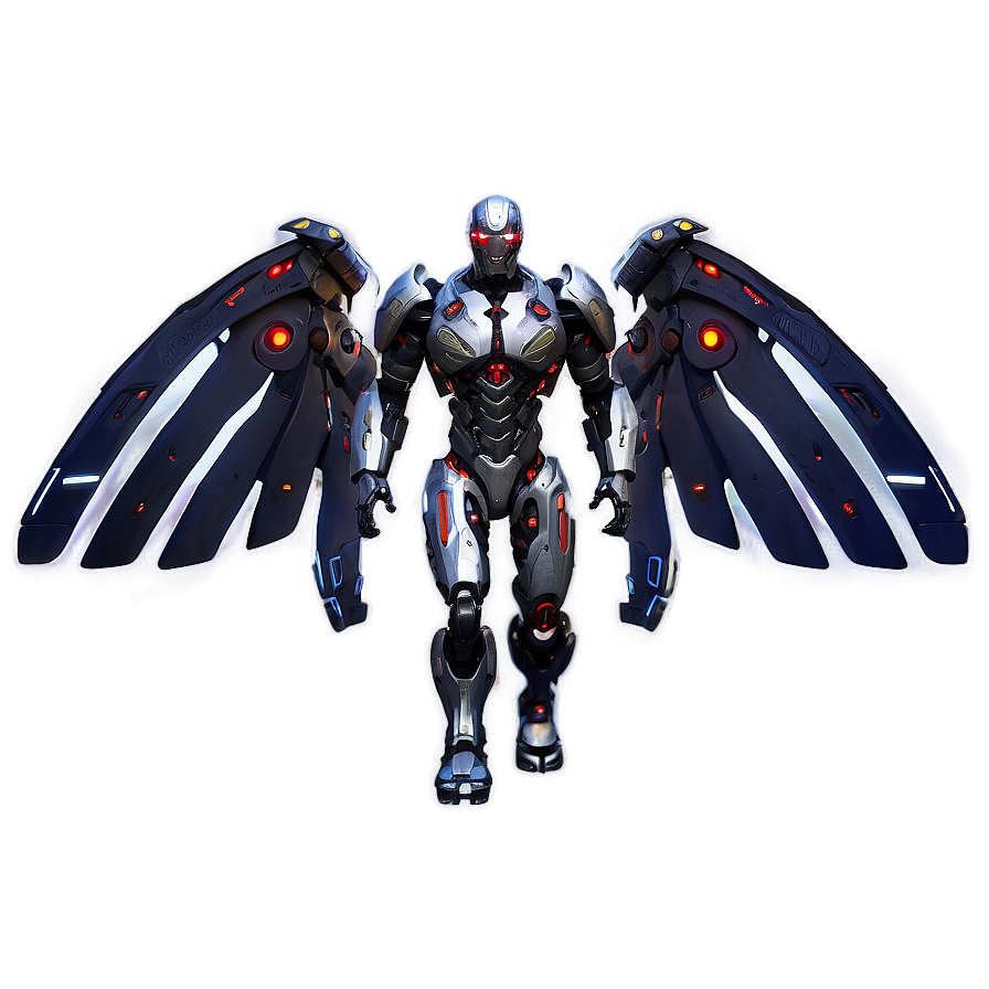 Cyborg With Mechanical Wings Png 06242024