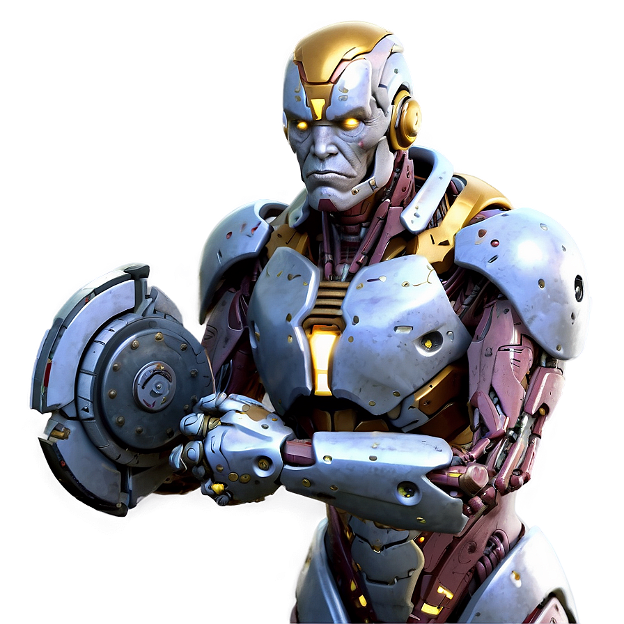 Cyborg With Shield Generator Png Nfw