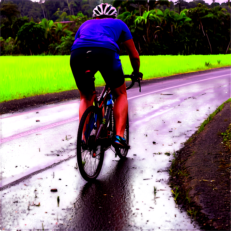 Cycling In The Rain Adventure Png 49