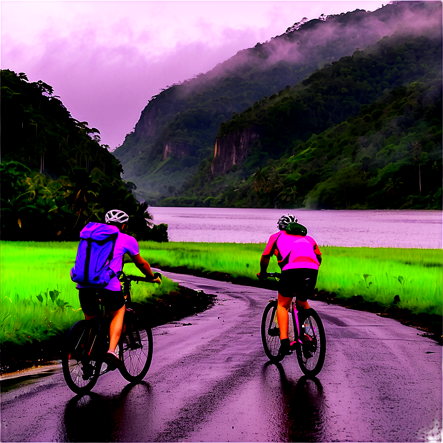 Cycling In The Rain Adventure Png Dqj