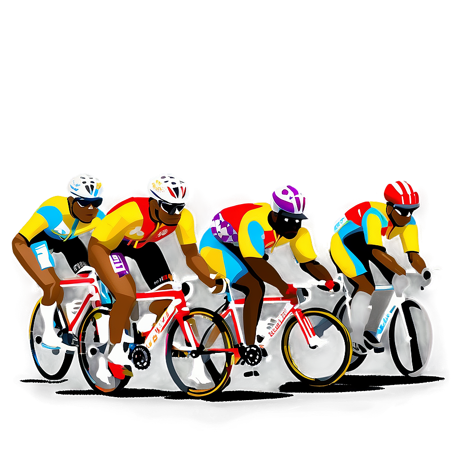 Cycling Team In Formation Png Ipq