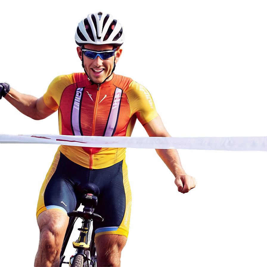 Cyclist Crossing Finish Line Png 06292024