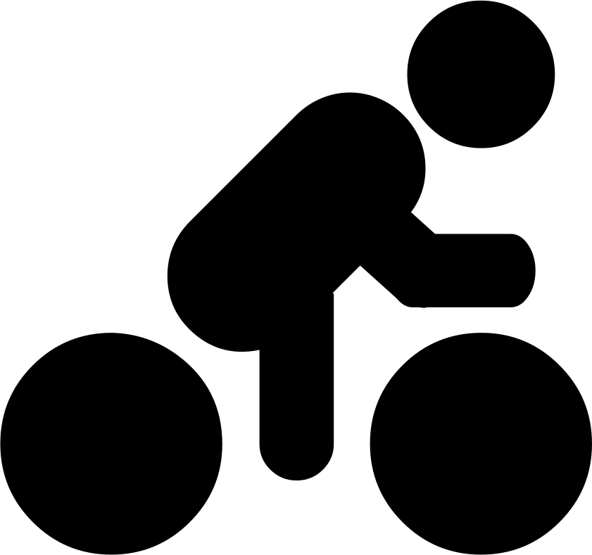 Cyclist Icon Silhouette