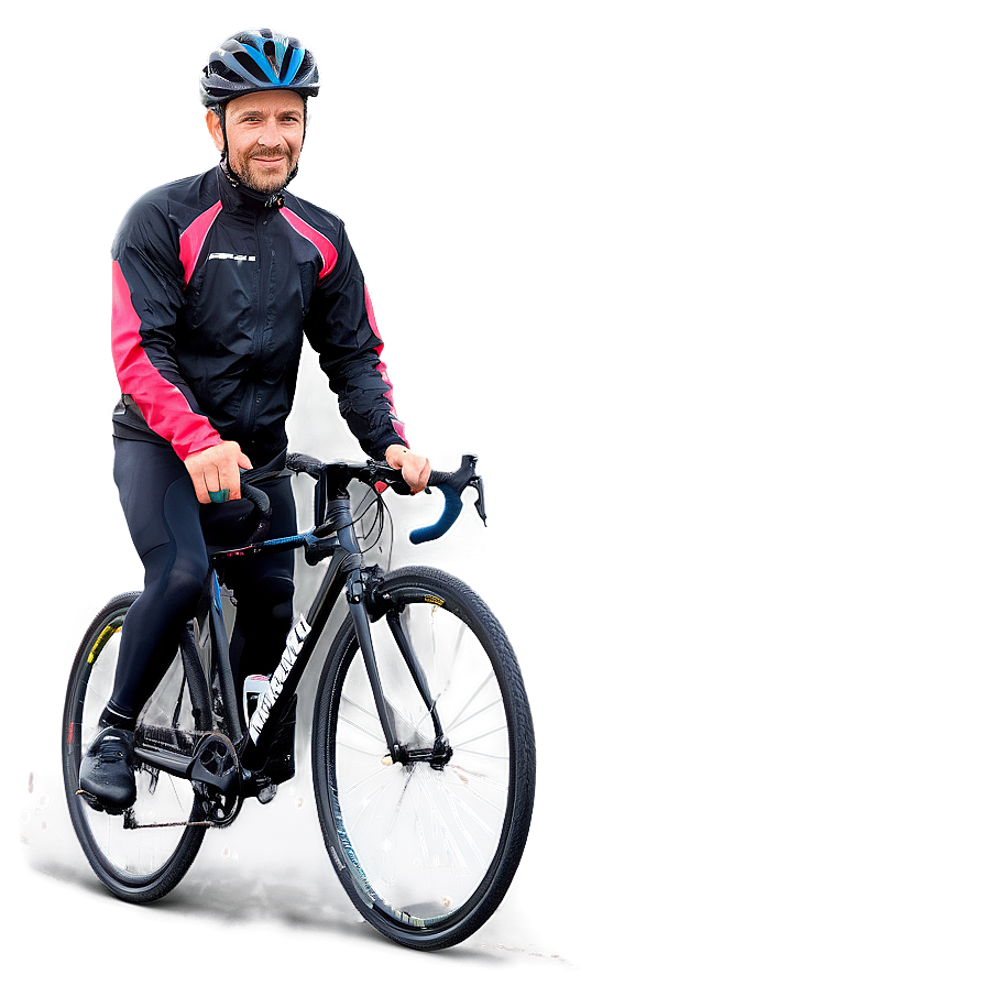 Cyclist In Rain Gear Png Wyg74