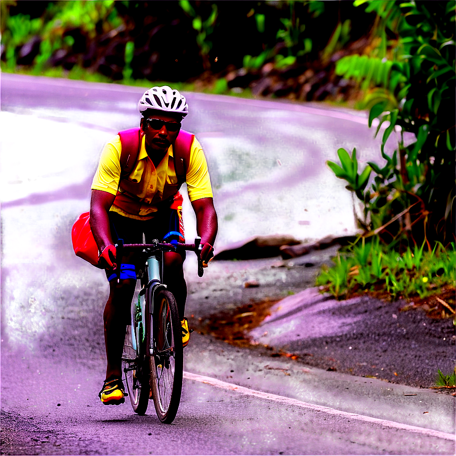 Cyclist On Coastal Road Png 06292024