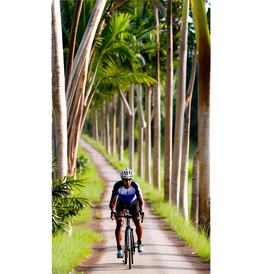 Cyclist On Serpentine Road Png Osg