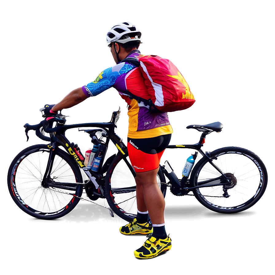 Cyclist Refueling Energy Drink Png Udy65