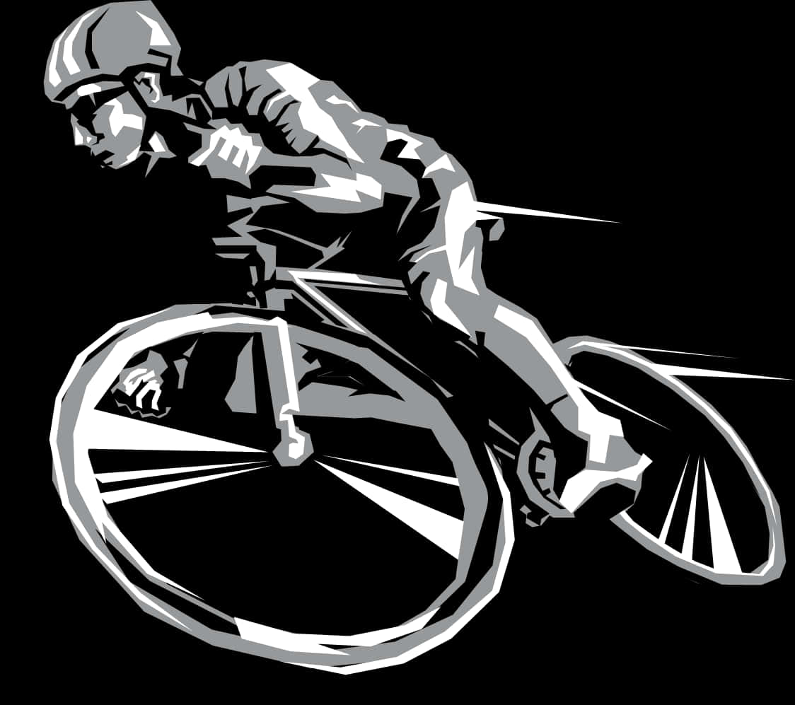 Cyclistin Action Vector Art