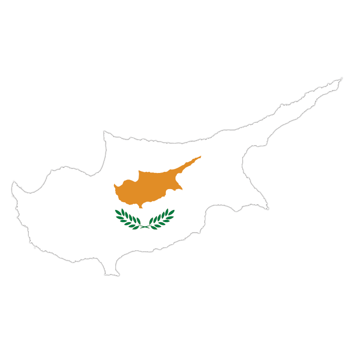 Cyprus Map Flag Graphic