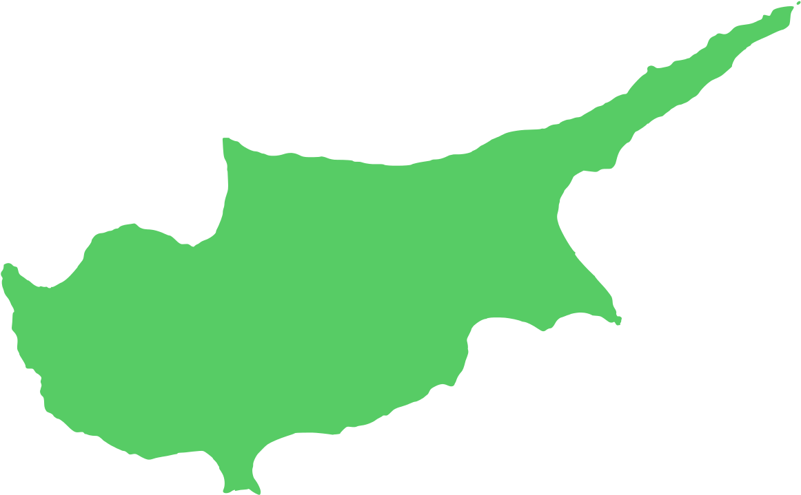 Cyprus Map Silhouette Green