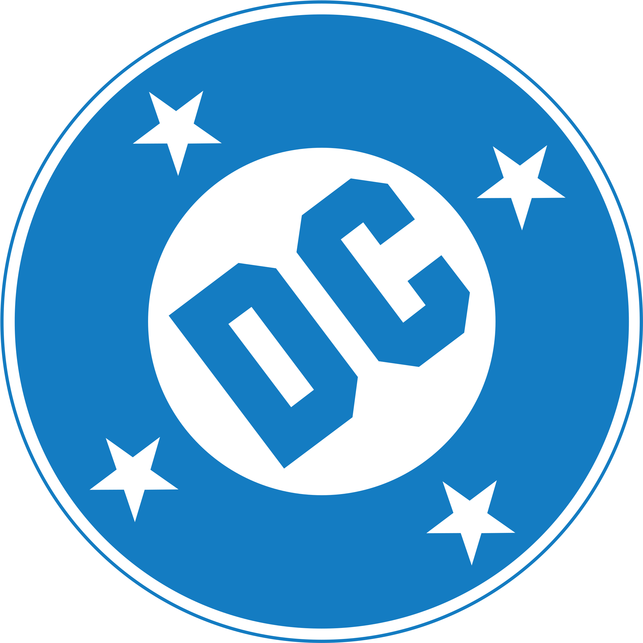 D C Comics Logo Circle Stars