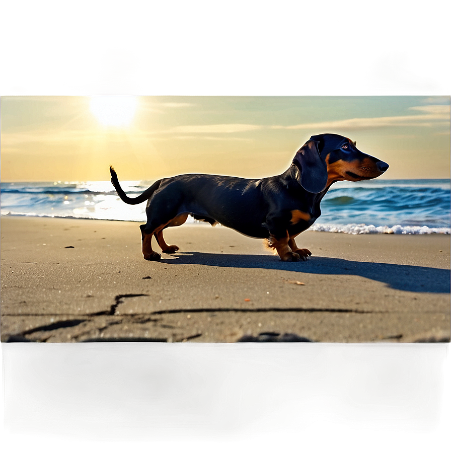 Dachshund Beach Day Png Gaf2