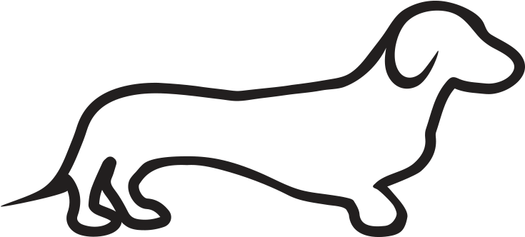 Dachshund Silhouette Outline