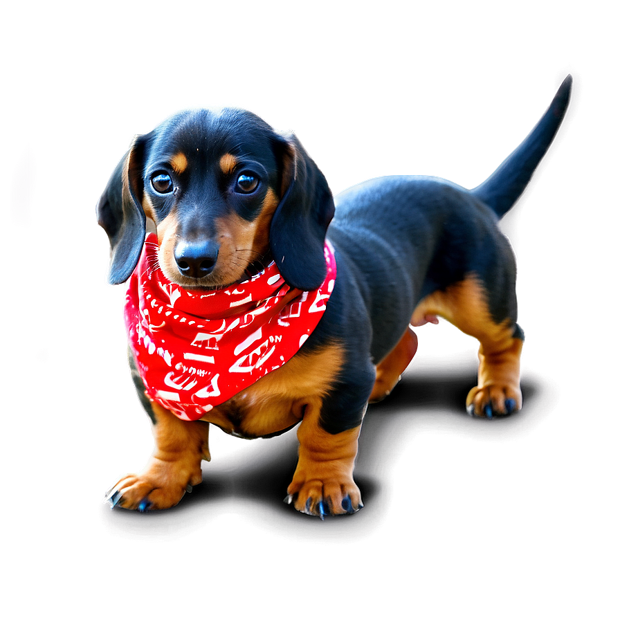 Dachshund With Bandana Png 13