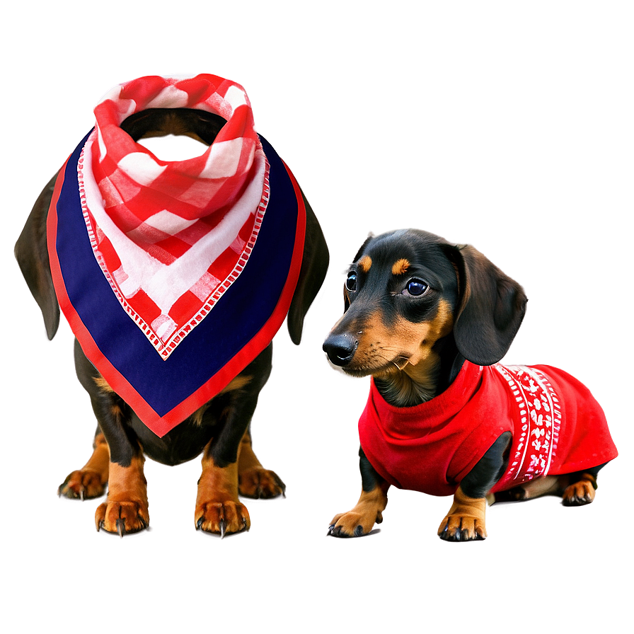 Dachshund With Bandana Png 94