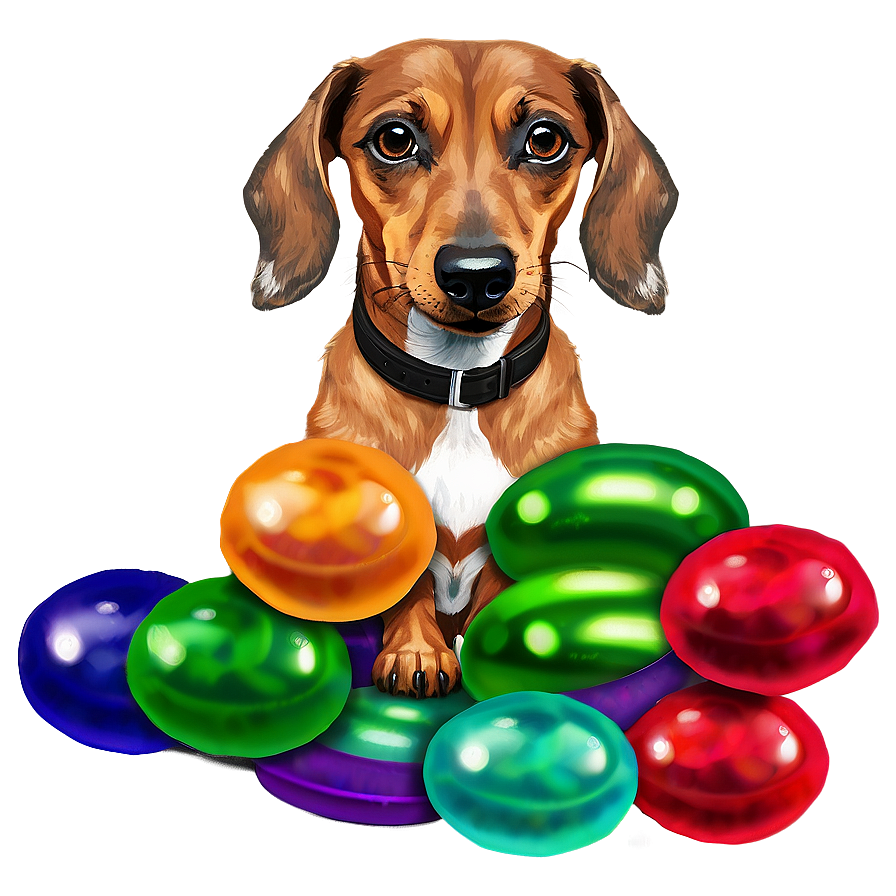 Dachshund With Toys Png 32