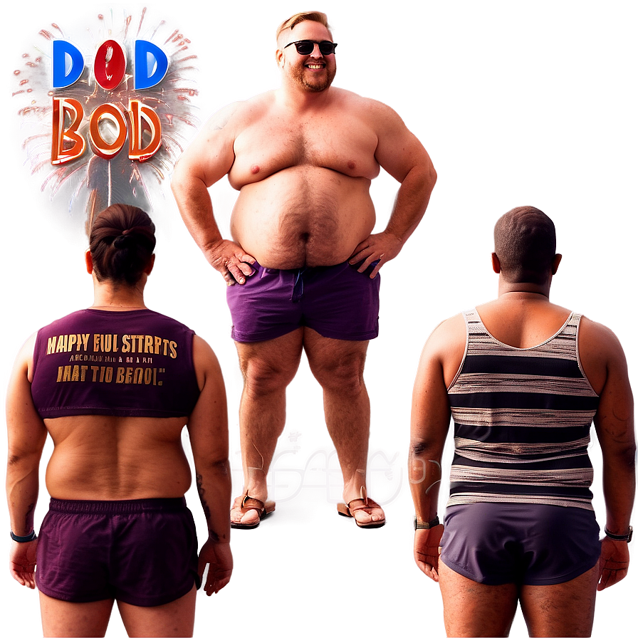 Dad Bod New Year Celebration Png Dus98