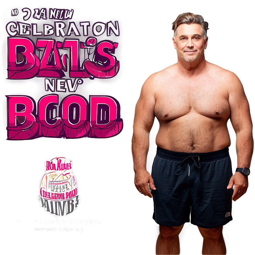 Dad Bod New Year Celebration Png Yym