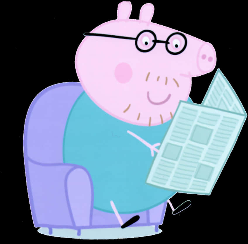 Daddy_ Pig_ Reading_ Newspaper_ Peppa_ Pig