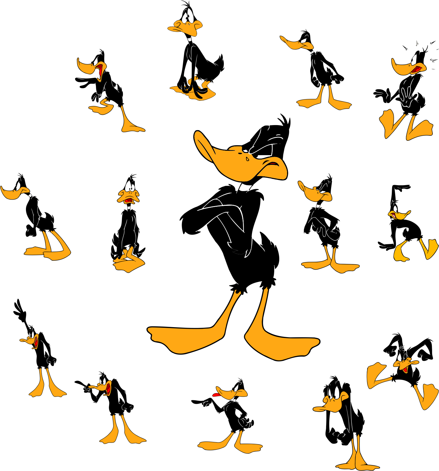 Daffy Duck Expressions Pattern