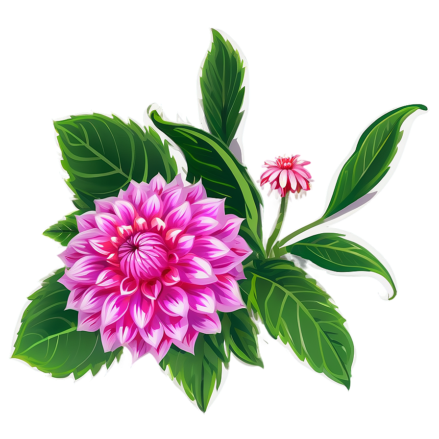 Dahlia Flower Illustration Png Gjl