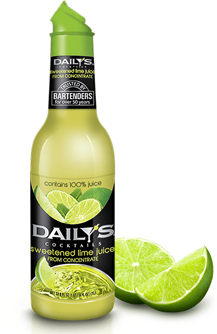 Dailys Cocktail Sweetened Lime Juice Bottle