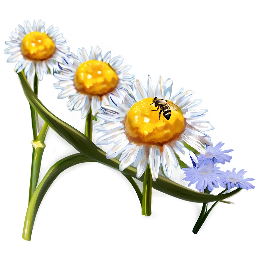 Daisies And Bees Png Wxd