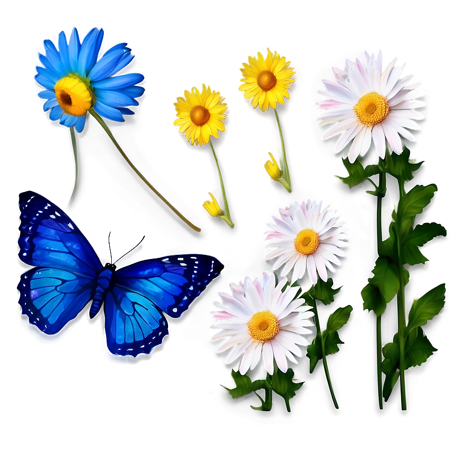 Daisies And Butterflies Png 72