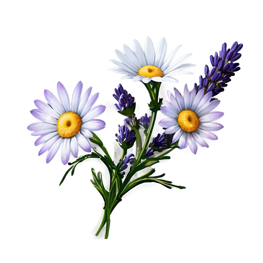 Daisies And Lavender Png Iwh8