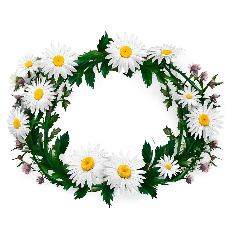 Daisies Border Frame Png 06122024