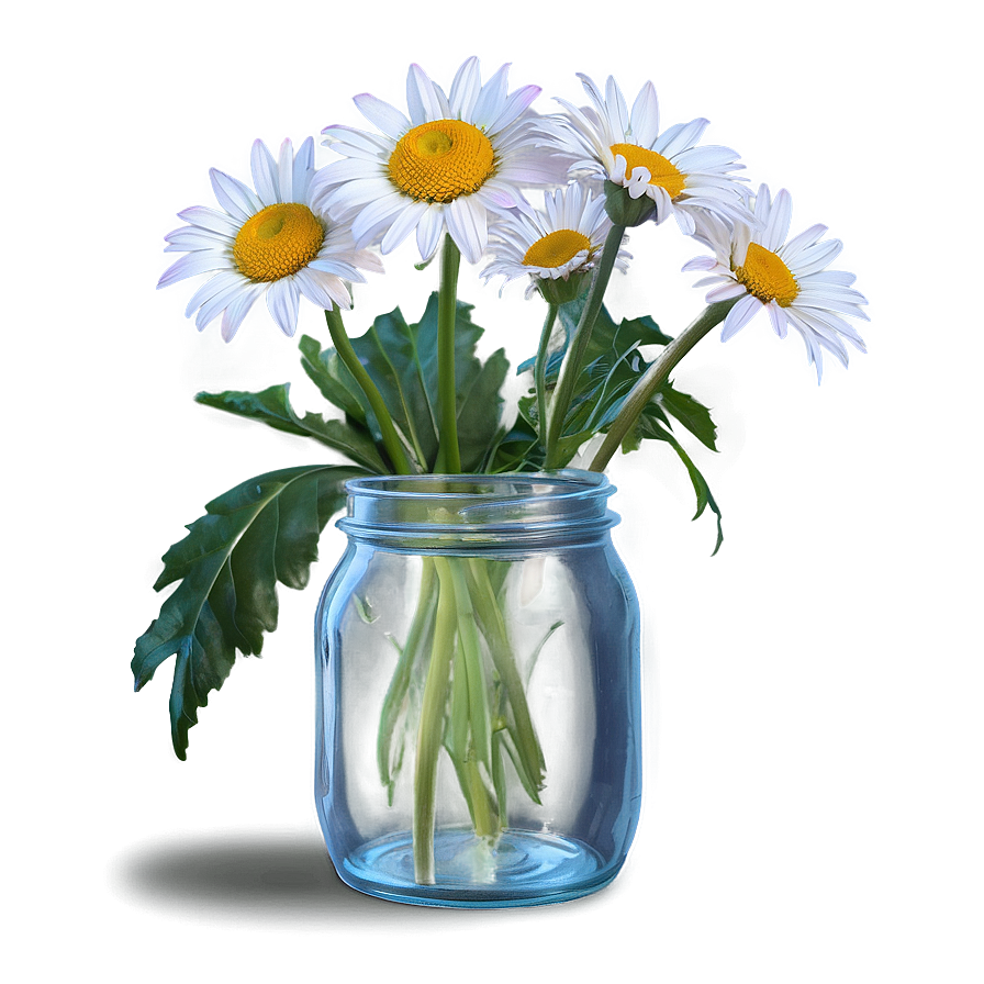 Daisies In Mason Jar Png 06122024