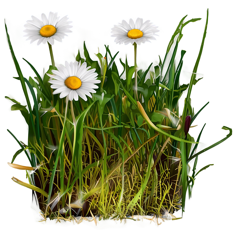 Daisies On Green Grass Png 43