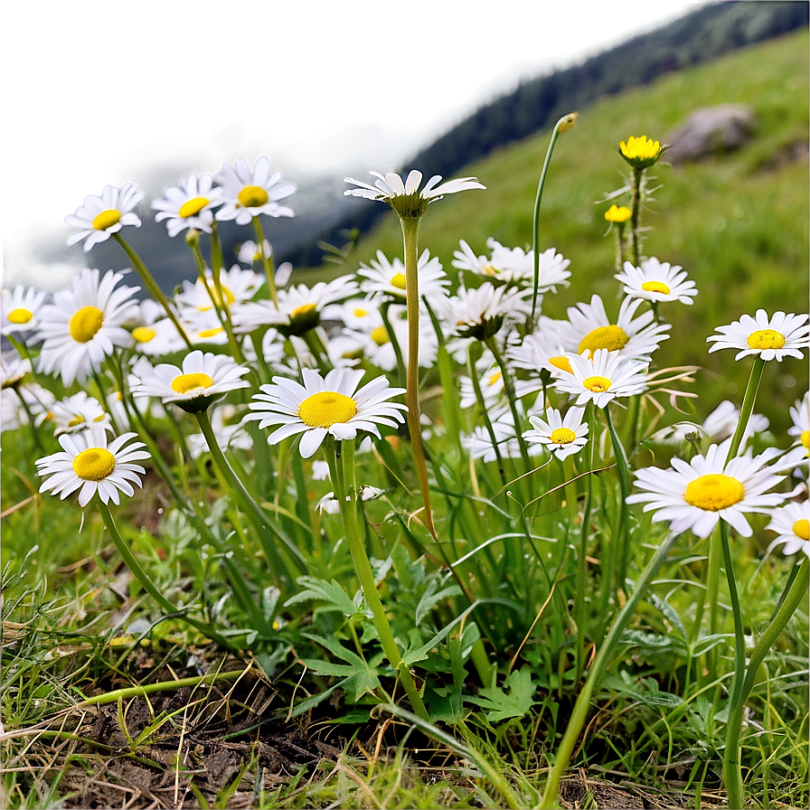 Daisies On Hillside Png 06122024