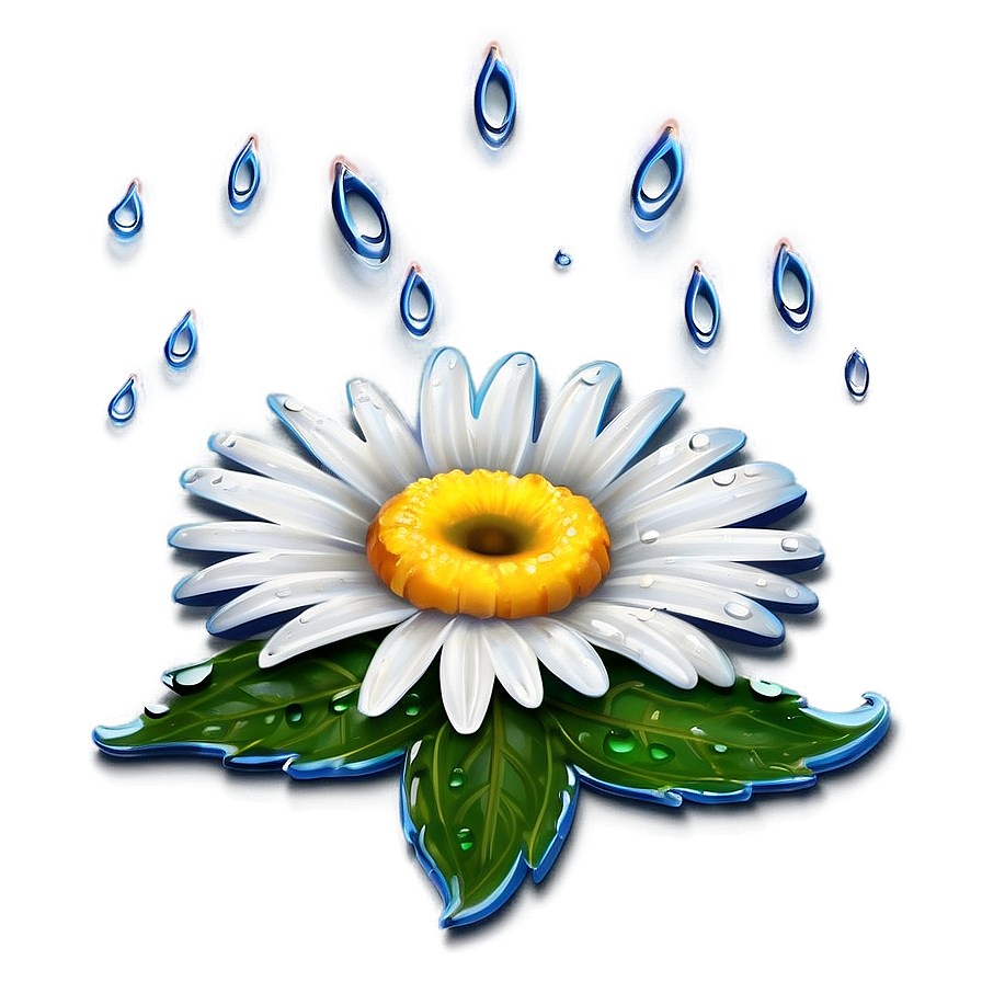 Daisies With Raindrops Png 42