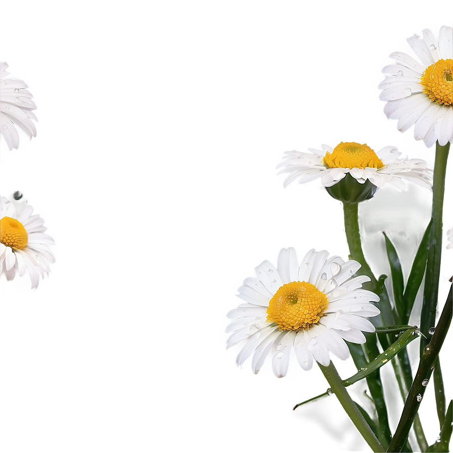 Daisies With Raindrops Png Fpx91