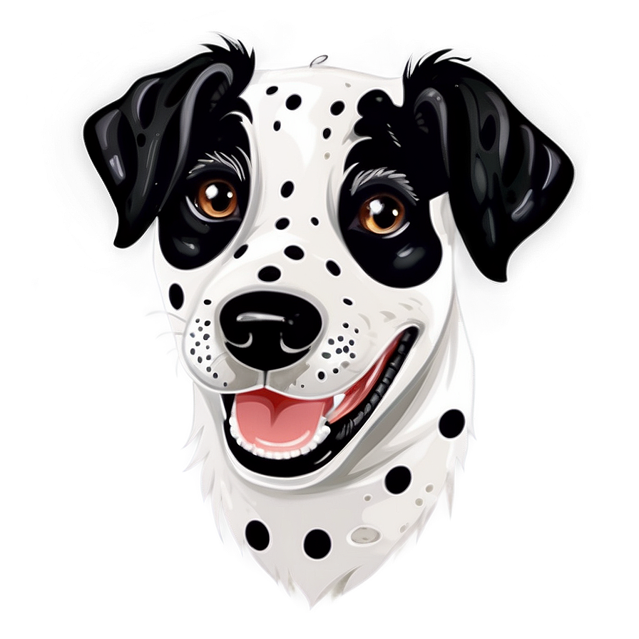 Dalmatian Clipart Black And White Png 06232024