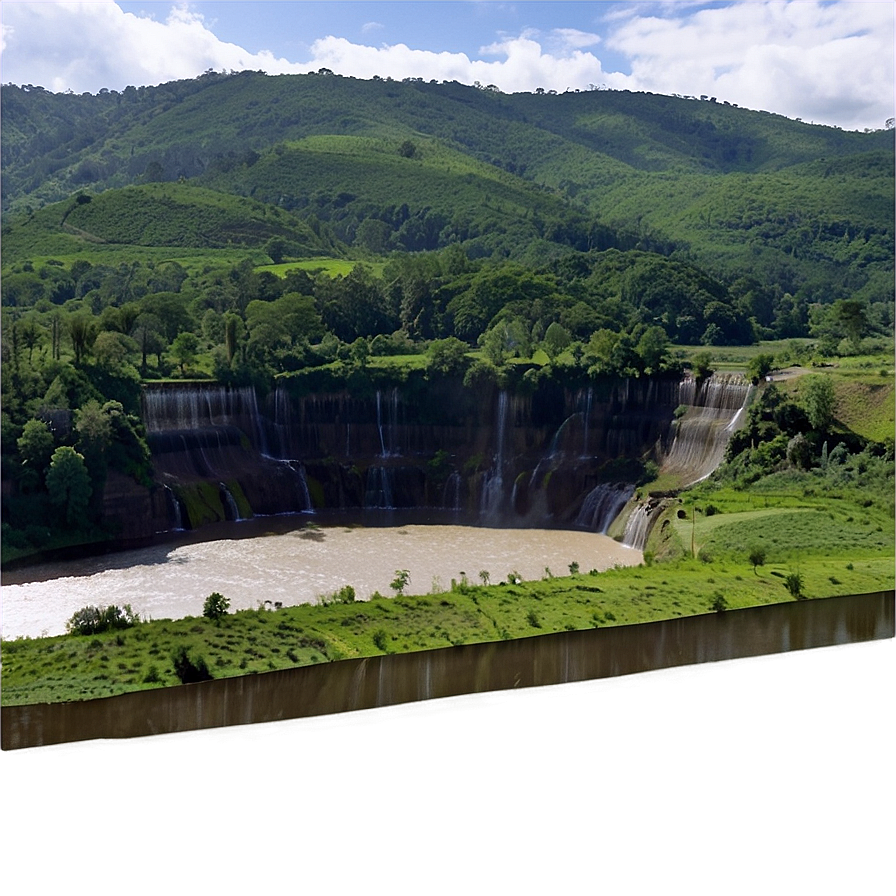 Dam And Surrounding Forest Png Xfr