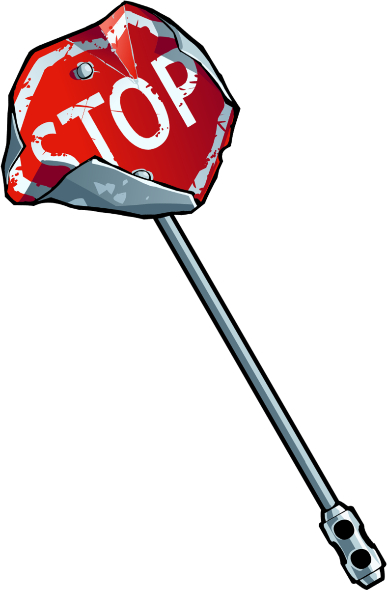 Damaged Stop Sign Illustration