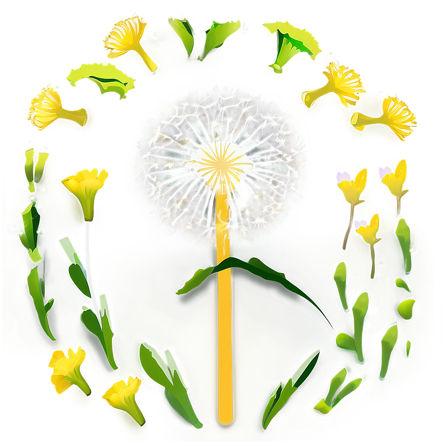 Dandelion Illustration Png Fsm12